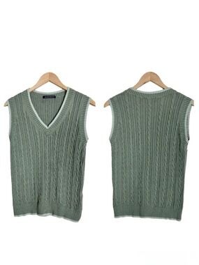 Brandy Melville Sage Green Knit Sweater Vest
